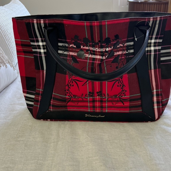 Victoria's Secret Handbags - Victoria's Secret Black and Red Checkered Tote NEW!